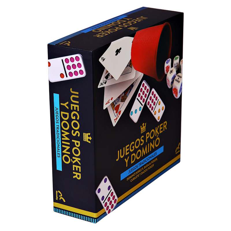 Set de Juegos en Familia de Póker y Dominó Doble 9 - Novelty