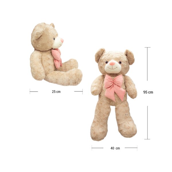 Oso De Peluche Gigante Con Moño Oso Jumbo Pack 2 Piezas