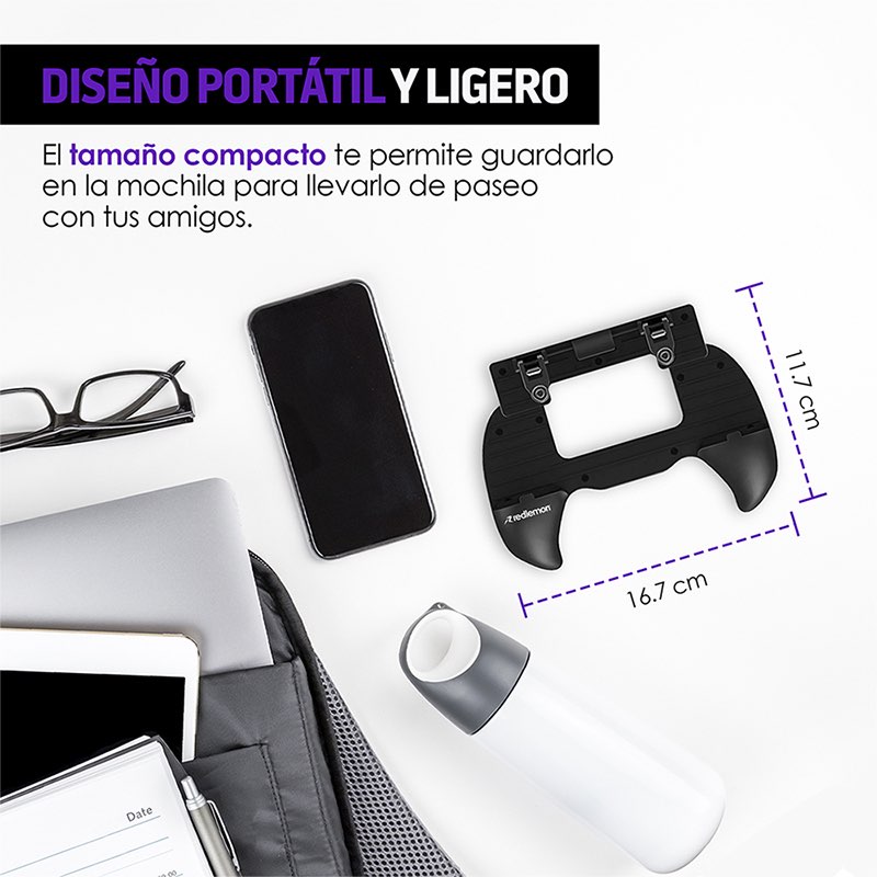 Gamepad Control para Celular Disparador con 2 Gatillos Redlemon
