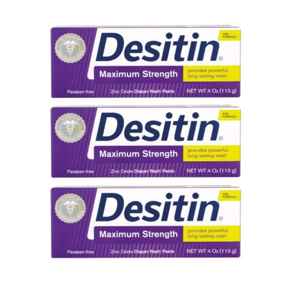 3 Pack Crema Para Rozadura De Pañal Para Bebes Desitin 4 Oz