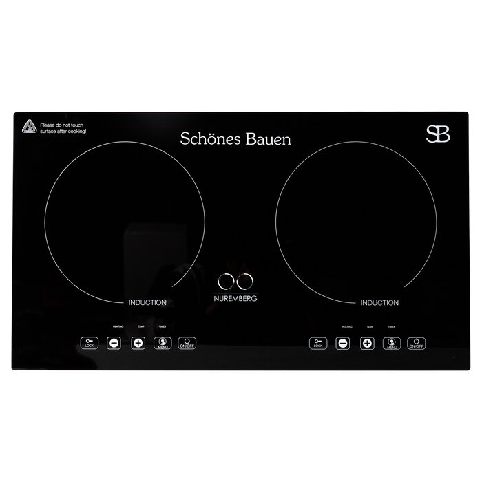Parrilla de Inducción Schönes Bauen Nuremberg Empotrable 2 zonas 27 pulgadas 120V