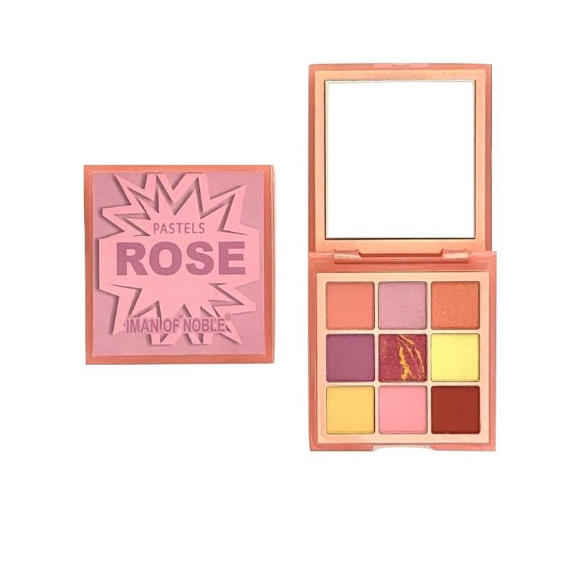Paleta De Sombras Pastels Rose 9 Tonos Mate Y Shimmer