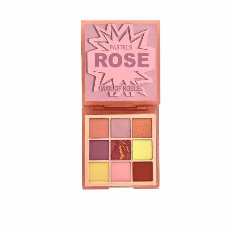 Paleta De Sombras Pastels Rose 9 Tonos Mate Y Shimmer