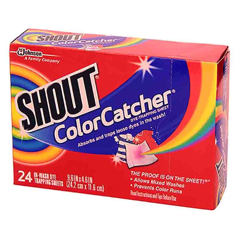 Toallitas Shout Color Catcher 24 Pz Mantén El Color De la Ropa y telas, sin manchar más prendas