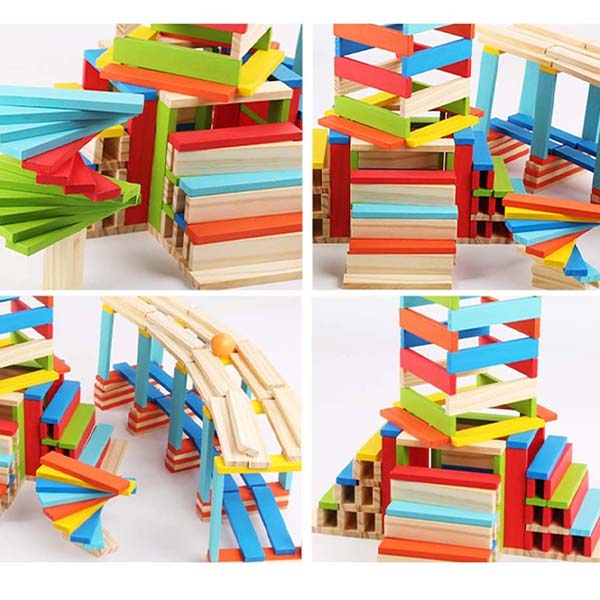 Juego Para Niños Didáctico, Bloques De Madera 200pcs
