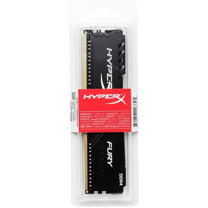 Memoria Ram DDR4 Kingston HyperX Fury 2400MHz 16GB PC4-19200 Negra HX424C15FB4/16