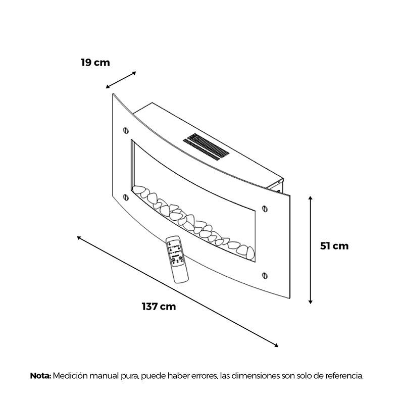 Chimenea Eléctrica Con Mando A Distancia