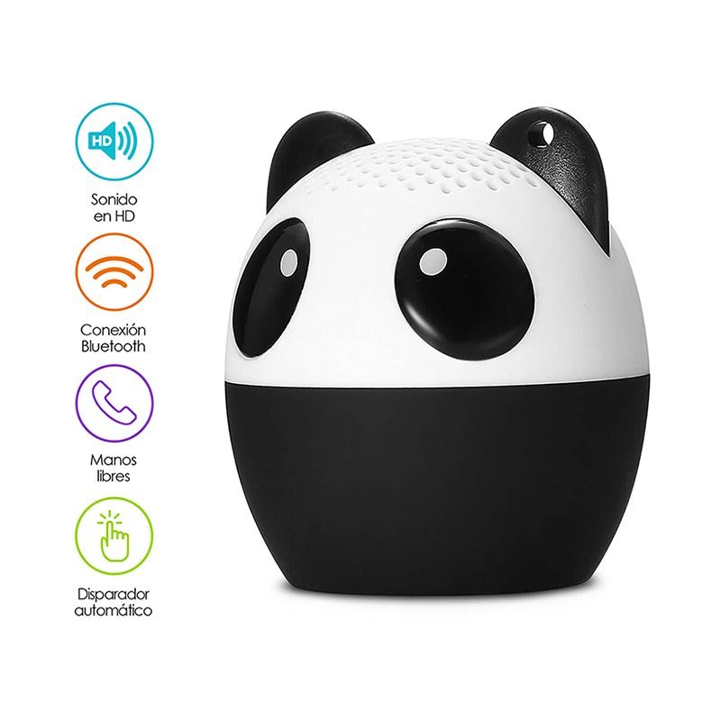 Micro Bocina Bluetooth Forma de Panda High Definition Redlemon