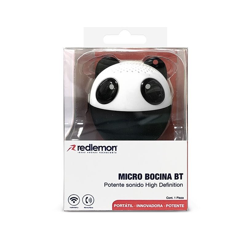 Micro Bocina Bluetooth Forma de Panda High Definition Redlemon