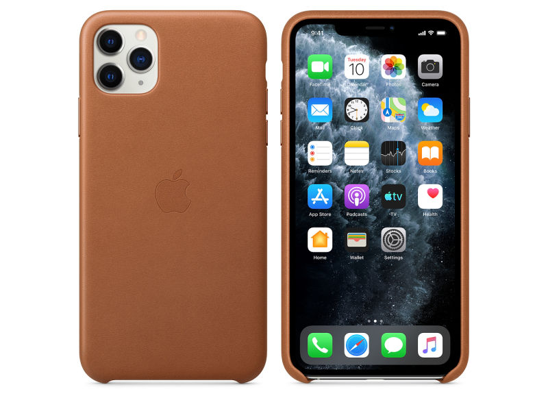 Funda de piel para el iPhone 11 Pro Max - Cafe Cuero - Apple