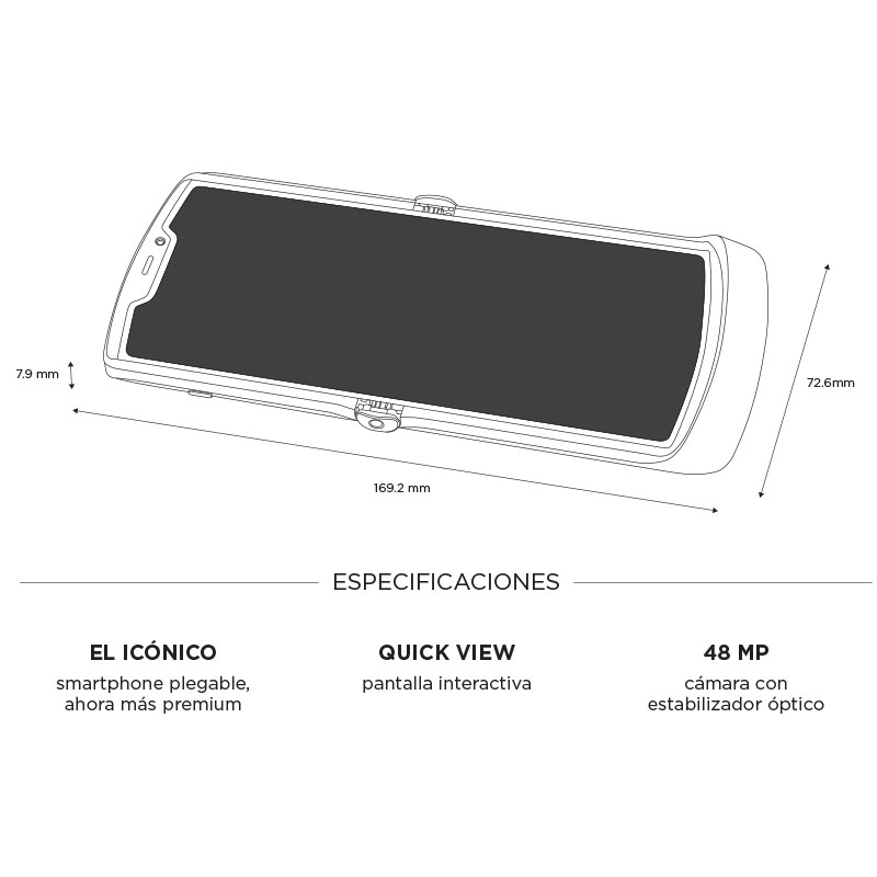 Celular MOTOROLA LTE XT2071-3 RAZR 2020 Color DORADO Telcel Y DE REGALO UN E6 PLUS Y UNA CAMARA 4K