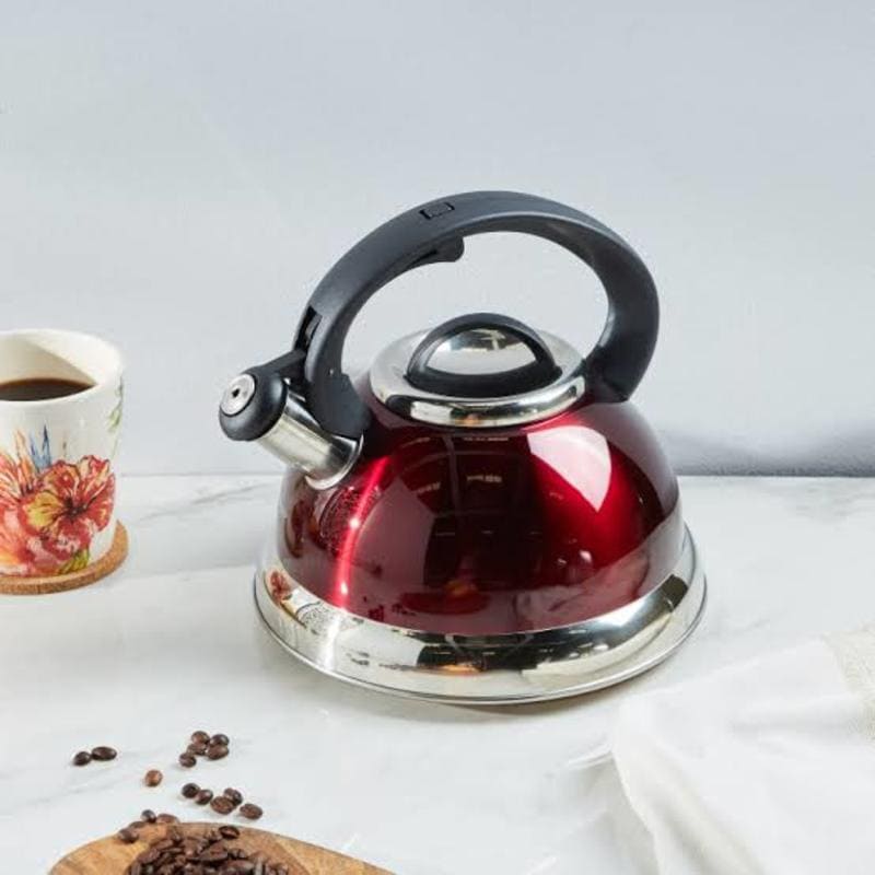 TETERA SILBADORA ACERO INOXIDABLE PARA ESTUFA CAPACIDAD 3 LITROS ESTUFA AGUA INDUCCIÓN
