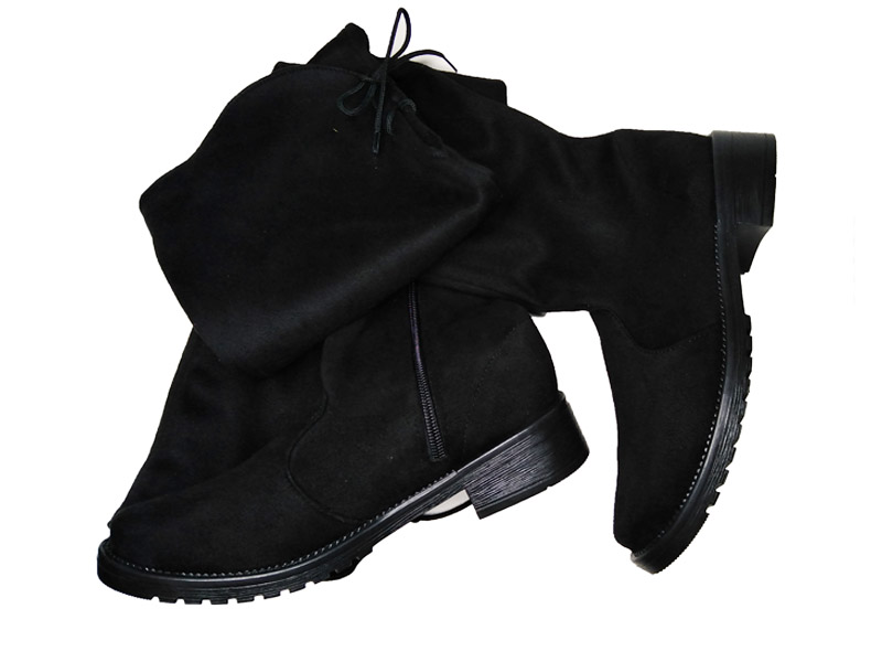 Bota Larga Biker Stretch De Piso Mod.Panther Delia Torres® 