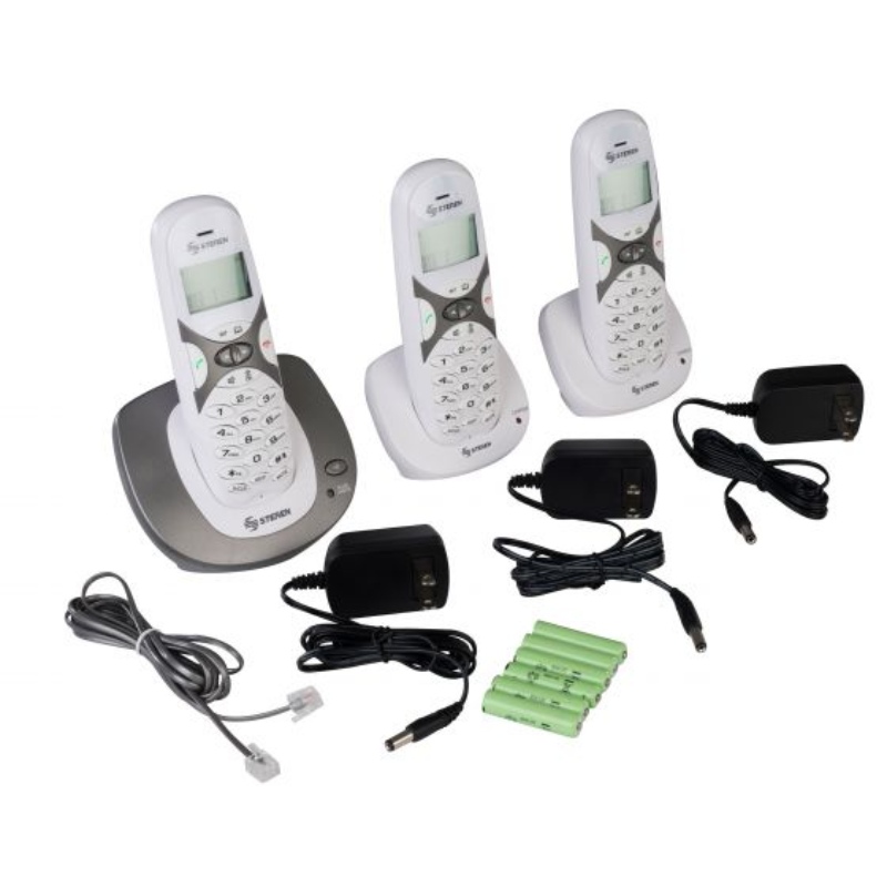 Teléfono inalámbrico Steren TEL-2492 con 2 extensiones END