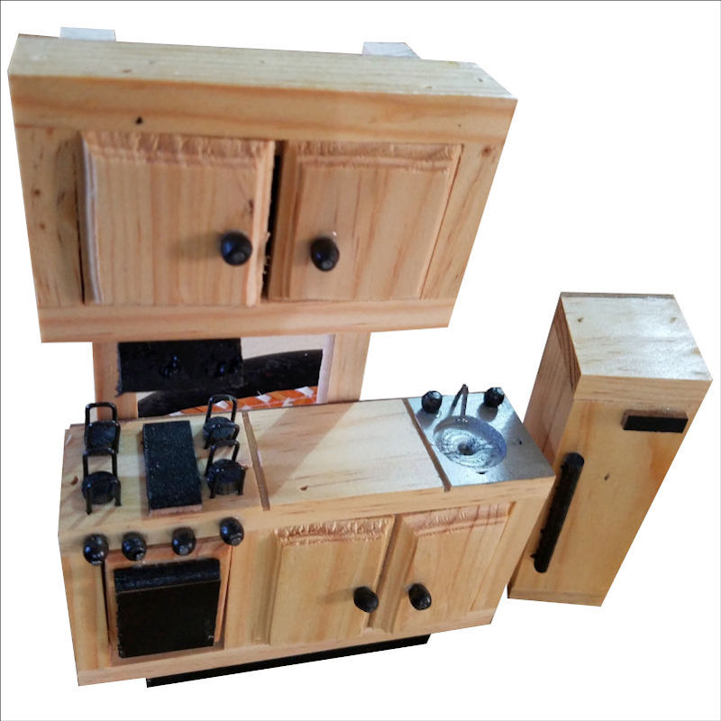 Cocinita Muñecas Cocina Juguete De Madera 100% Artesanal