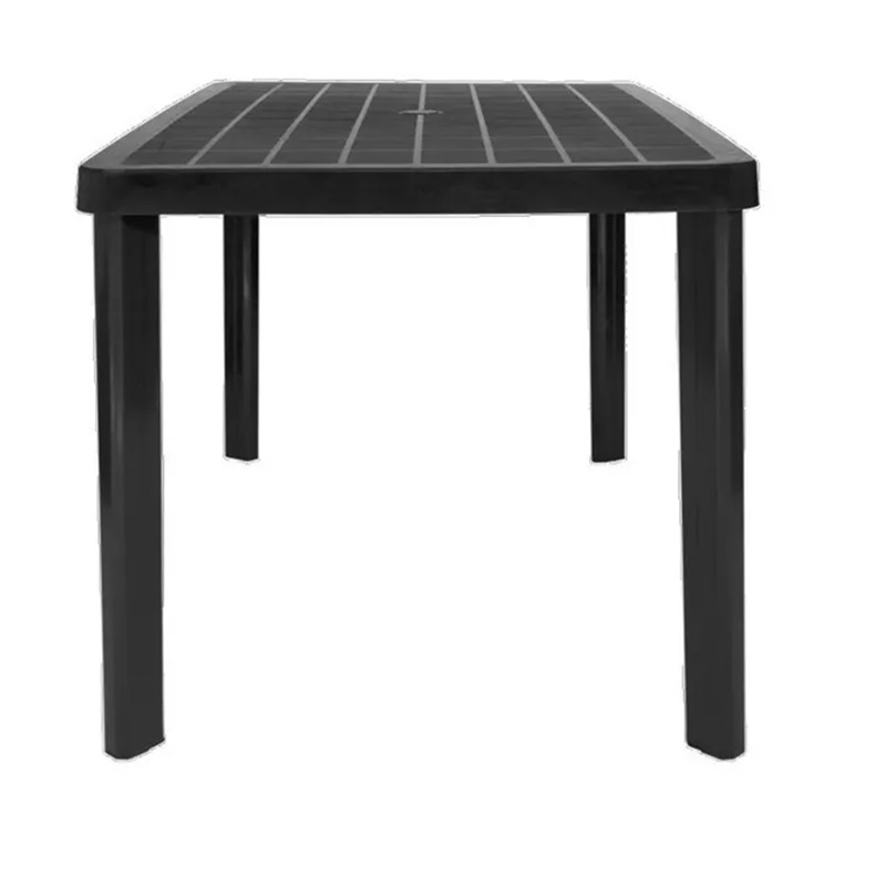 Mesa Cuadrada 80 x 80 x 80 Incluye 4 bancos Todo en Plastico Reforzado Color Negro