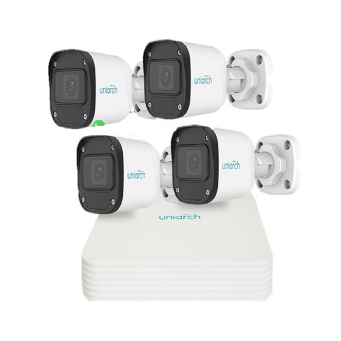 KIT UNIARCH CON 1 GRABADOR NVR-104LS-P4 + 4 CAMARAS IPC-B112-PF28
