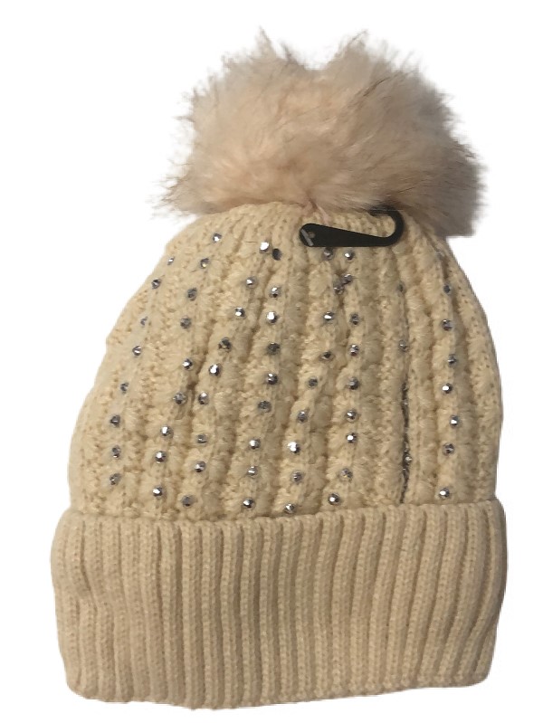 GORRO BONETE BOINA DAMA INVIERNO FRIO HAHT-038  BEIGE OBSCURO