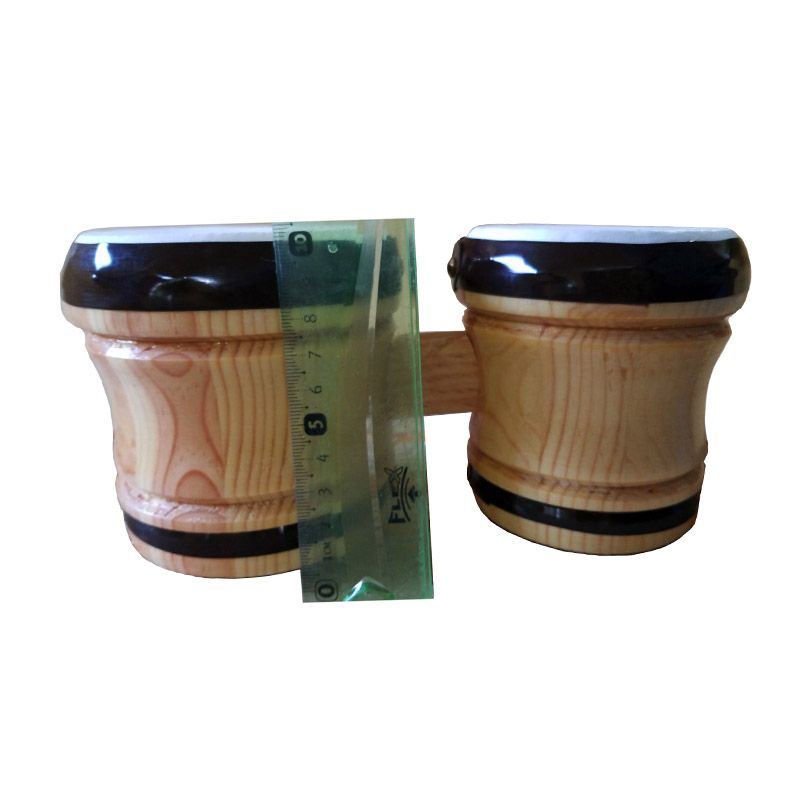 Par De Bongos Infantiles Intrumento Musical Percusión Madera