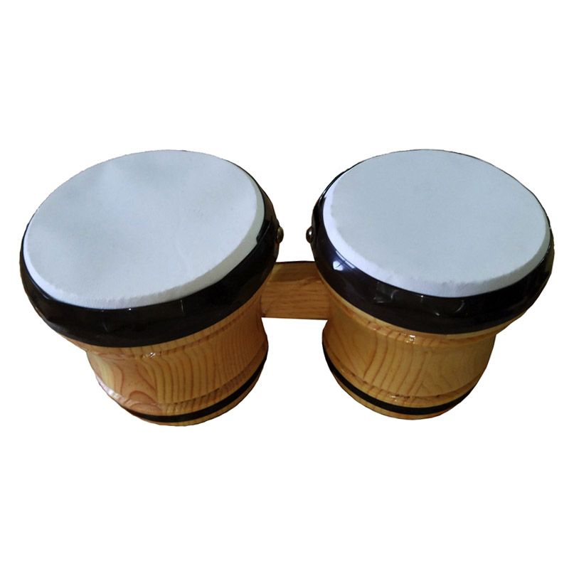 Par De Bongos Infantiles Intrumento Musical Percusión Madera