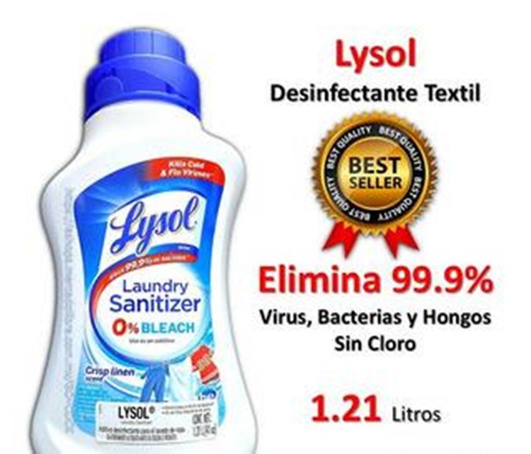 lysol sanitizante para ropa 1.2lts