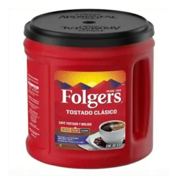 cafe folgers tostado y molido Clásico De 876 Grs