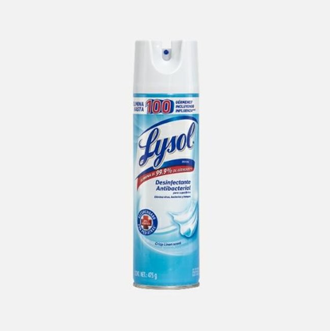 lysol desinfectante antibacterial 475gr crisp linen