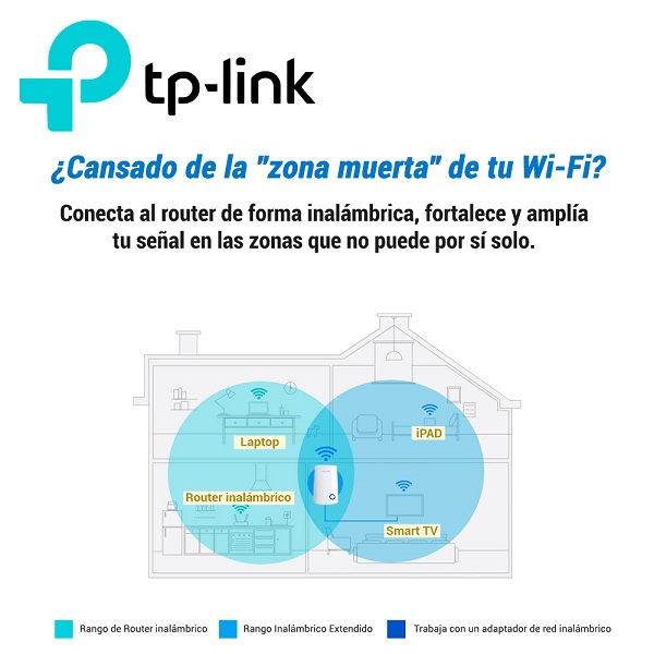  REPETIDOR/EXTENSOR INALAMBRICO TP-LINK TL-WA850RE