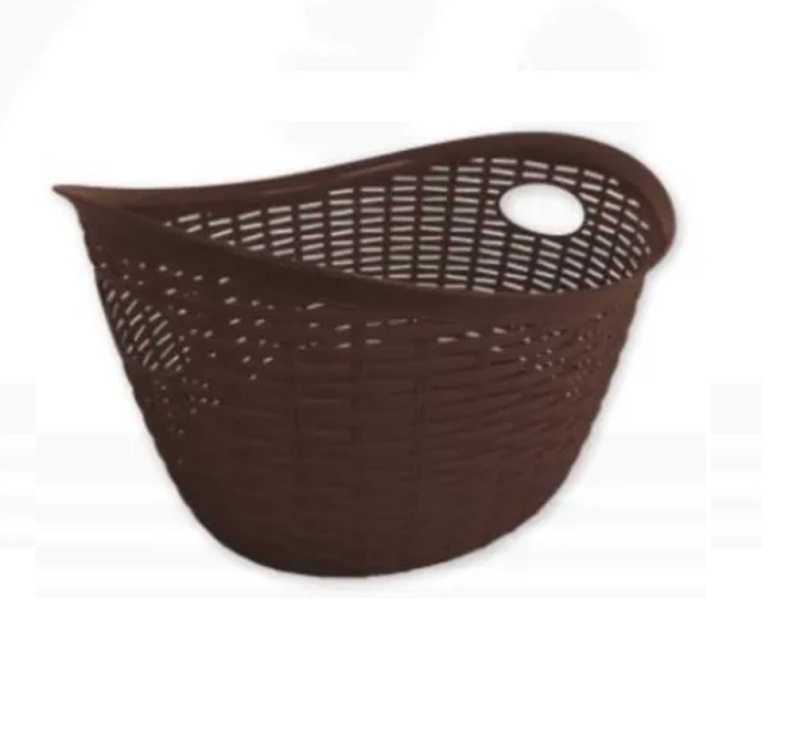 Canasta Rattan Ovalada - Cesto Para Ropa Disponible En Color Chocolate