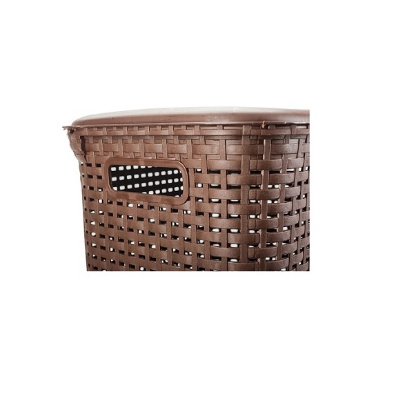 Cesto Canasta Rattan Grande Para Ropa En Color Chocolate