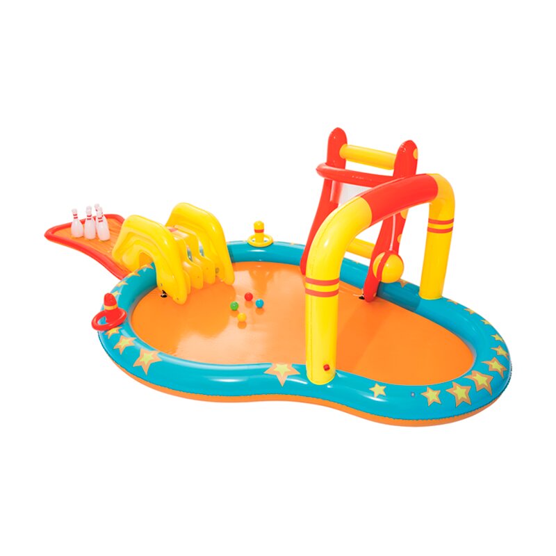 Centro de Juegos Parque Acuático Inflable Infantil Con Bolos De Boliche 435 x 213 x 117cm
