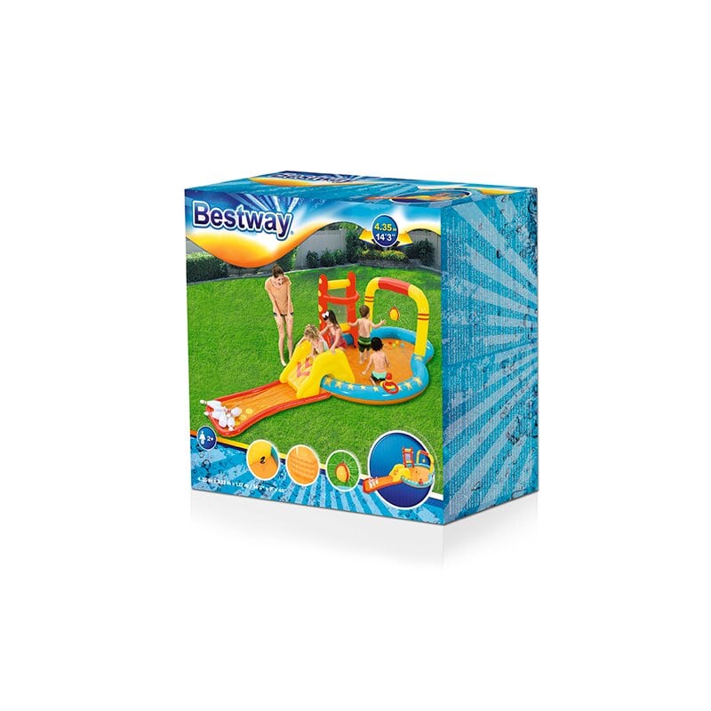 Centro de Juegos Parque Acuático Inflable Infantil Con Bolos De Boliche 435 x 213 x 117cm