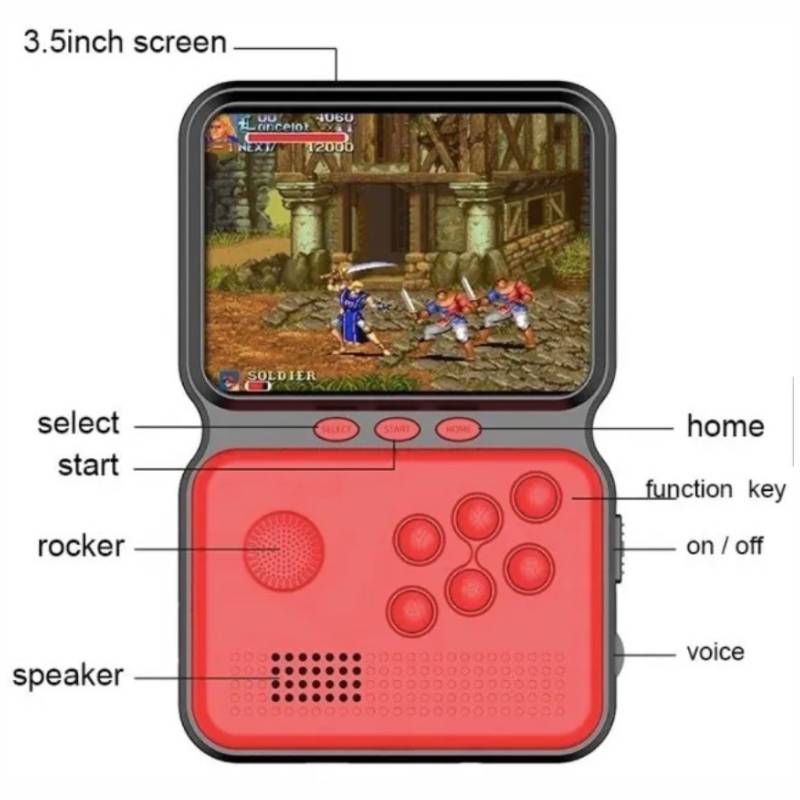 Consola Portatil Game Box Sup Azul 900 Juegos 3.5 Led