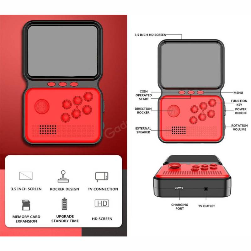 Consola Portatil Game Box Sup Azul 900 Juegos 3.5 Led