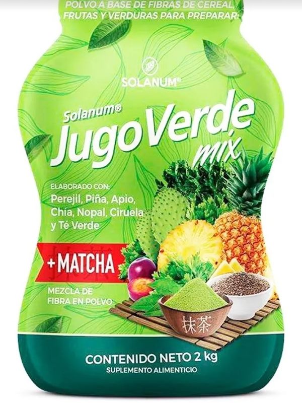 jugo verde mix perejil piña apio chia ciruela y te verde 2kg