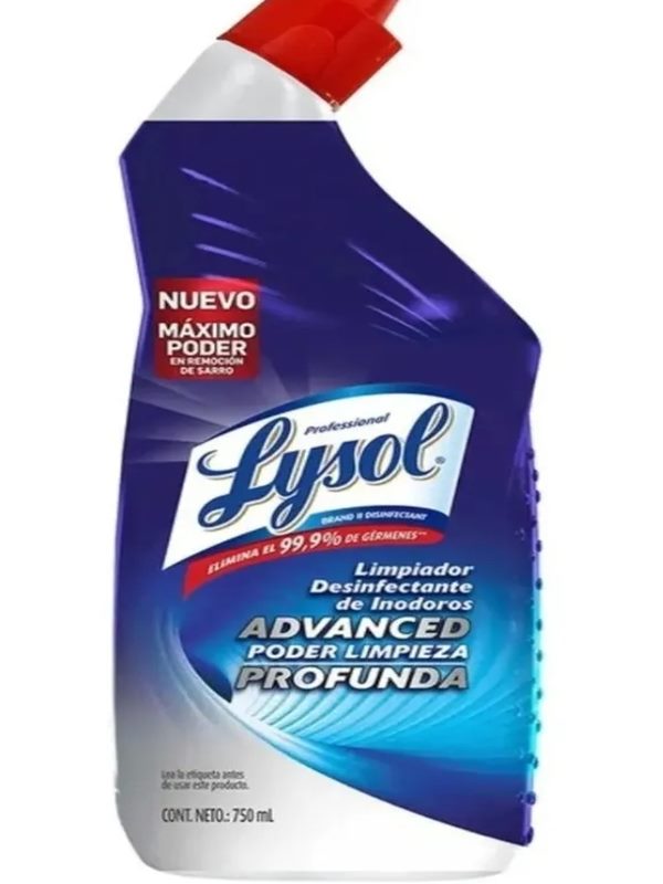 lysol advanced limpiador para inodoros 4pack de 750ml c/u