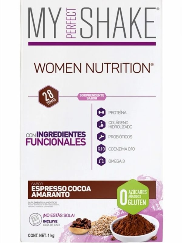 bebida todo en uno my perfect shake espresso cocoa 1kg women nutricion