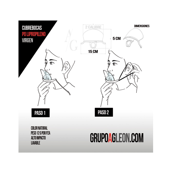 CUBREBOCAS DE PLASTICO TRANSPARENTE OPACO IDEAL PARA ROSTRO ESTETICO 5 PZAS SET