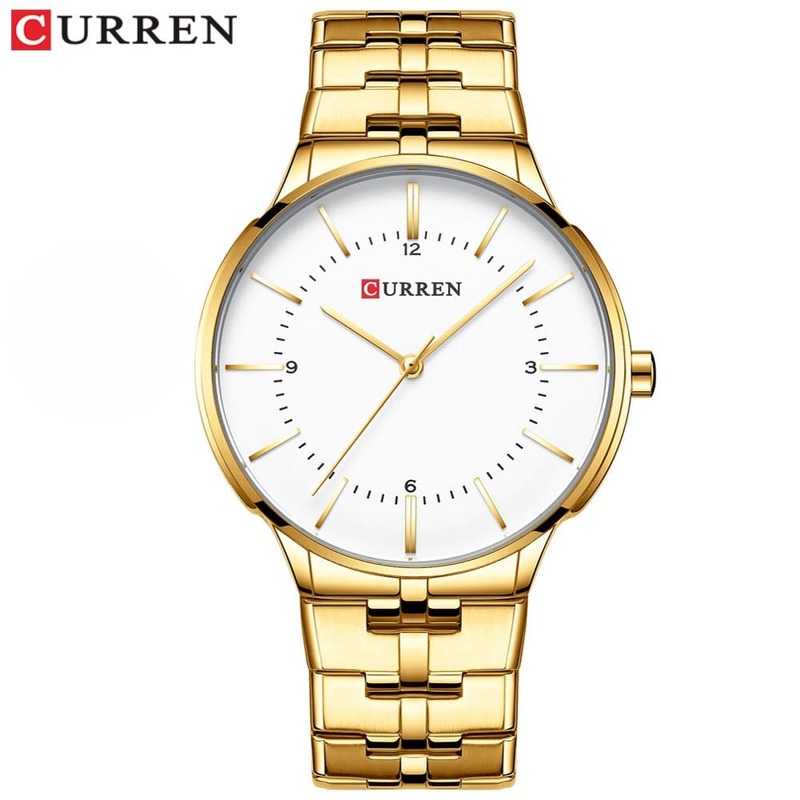 Reloj de Hombre Metálico Curren 8321 Dorado Clásico y Elegante