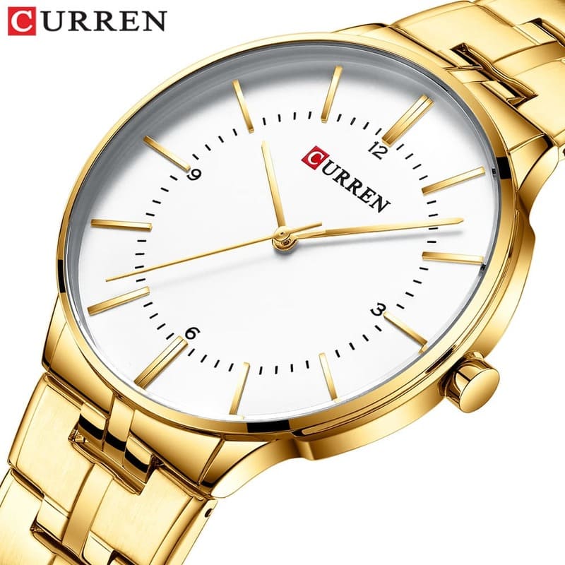 Reloj de Hombre Metálico Curren 8321 Dorado Clásico y Elegante