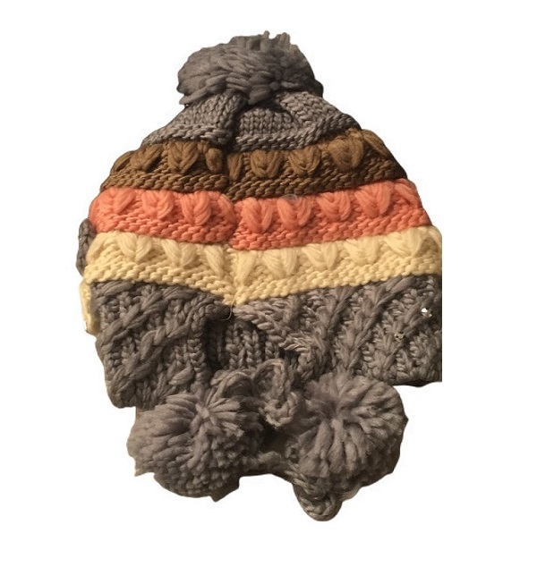 GORRO BONETE BOINA DAMA INVIERNO FRIO HAHT-1084 GRIS