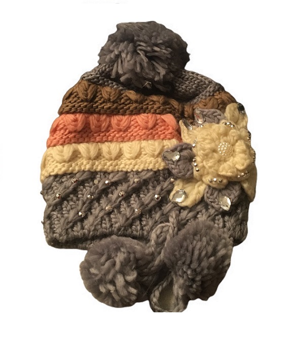 GORRO BONETE BOINA DAMA INVIERNO FRIO HAHT-1084 GRIS