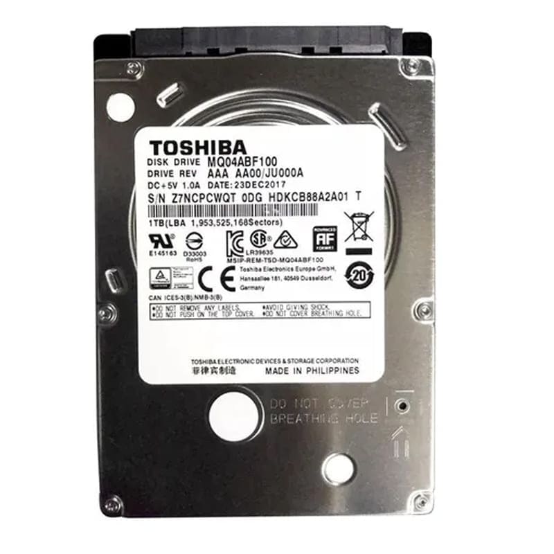 Disco Duro Toshiba 2.5 1Tb 7mm 5400 Rpm Sata 3 