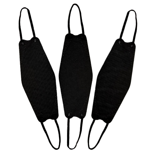 30 piezas kf94 kn95 3D negro estilo coreano certificado GB2626-2006 en empaque individual herméticamente sellado 95% filtración 