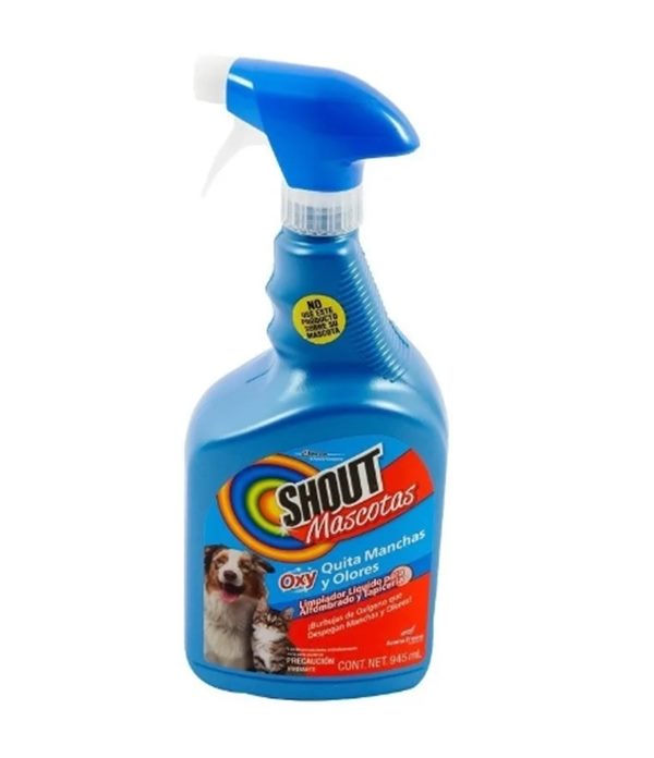Limpiador Quitamanchas Y Olores Oxy Shout Mascotas Alfombras 
