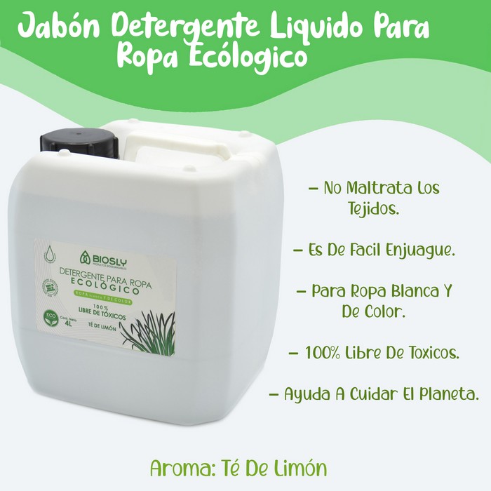 Jabón Detergente Para Ropa Aroma Té De Limón 4Lts Tabs