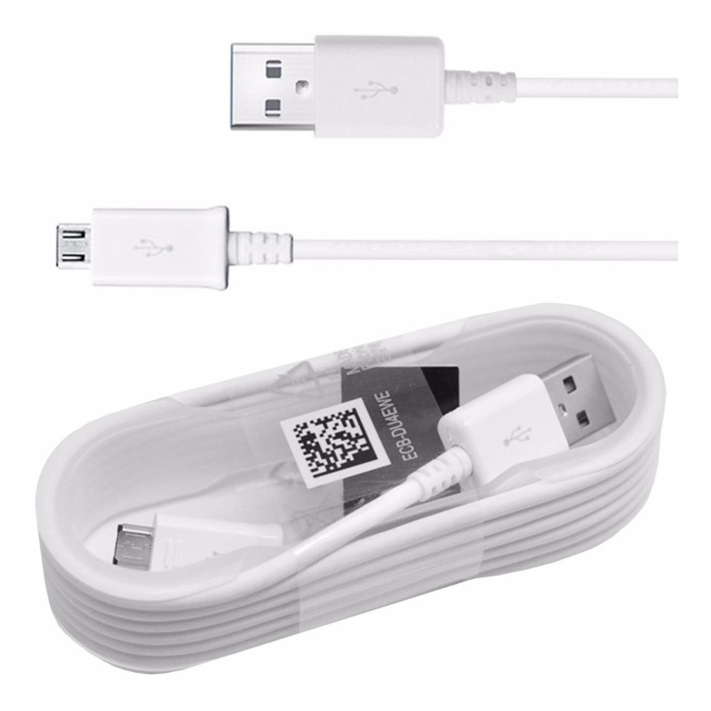 Cable de Datos Micro USB V8 1.5 Metros Blanco para Samsung S5 S6 S7 J7 J8 A01 A02