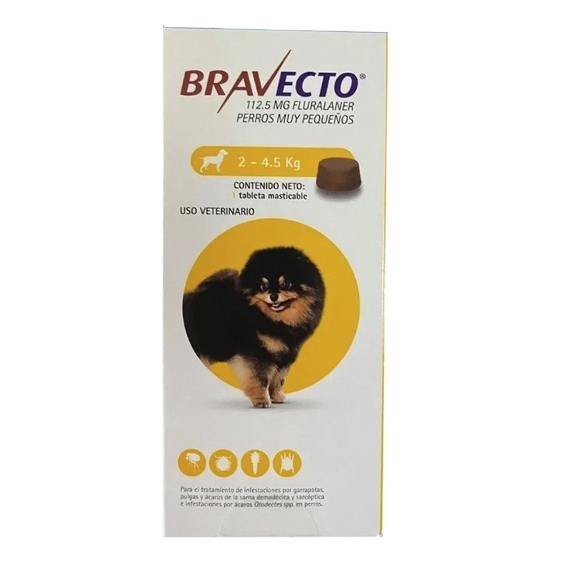 Bravecto 112.5 mg 2 - 4.5 kg Oferta caducidad mayo 2021