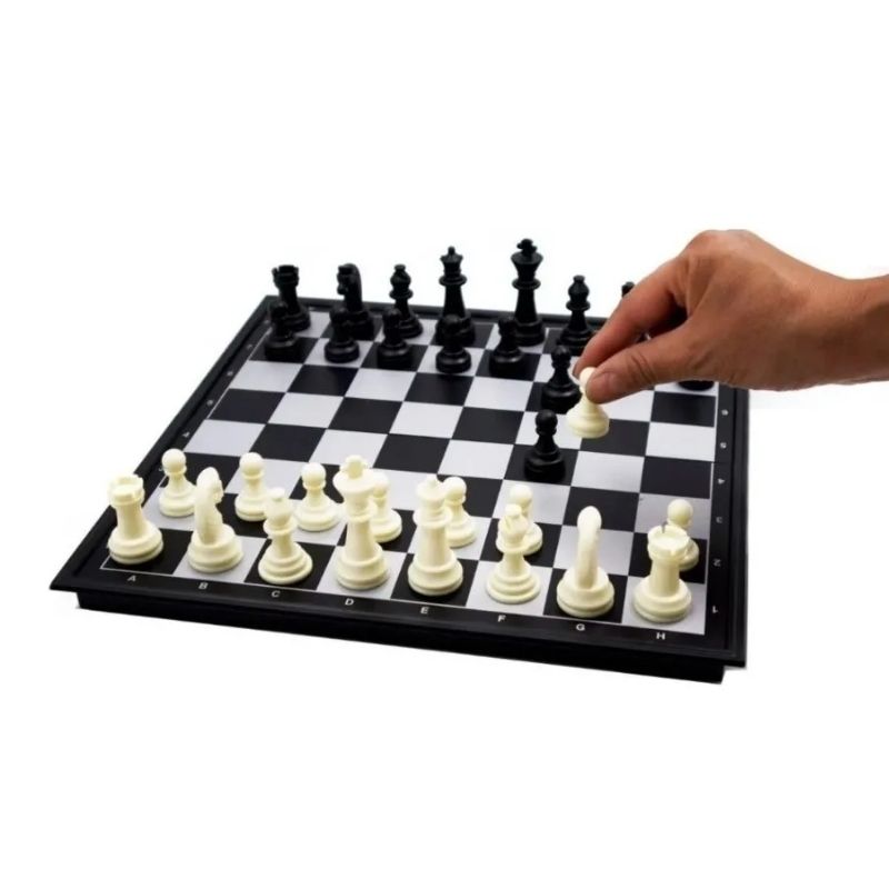 Mini Juego de Ajedrez Magnético, LBP, Portátil, Plegable, Juego de Mesa, 19x19cm 