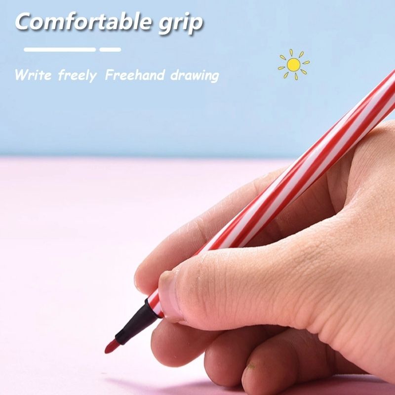 Set 36 pz Plumones Marcadores Punta Fina en Estuche Botella, LBP, Colores